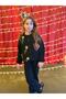 Girl's New Year Themed Knitwear Cardigan Beret Trousers 3-Piece Set - 7