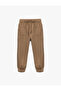 Basic Viscose Jogger Sweatpants with Belted Waist and Pockets