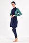 Dark Navy Blue Women's Saver Long Sleeve Hijab Swimsuit - 7