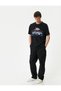 Slogan Printed T-Shirt Crew Neck Short Sleeve Cotton - 2