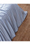 Melicia Double Cotton Striped Satin Duvet Cover Set - Blue - 6