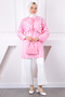 Pink Striped Collar Detailed Shirt - 2