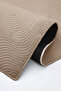 Modern Wavy Designed Brown Color Washable Non-Slip Cut-Off Carpet Runner 80X120 - 4