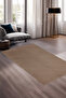 Modern Wavy Designed Brown Color Washable Non-Slip Cut-Off Carpet Runner 80X120