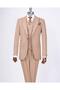 Italian Style Jacket Vest Pants Suit Camel T12820 - 5