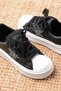 Dm-7100 Black Lace-Up Thermo Sole Casual Sports Shoes with Stone Accessories - 5