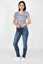 Medium Blue Women's Jeans - 5 Pockets Regular Fit