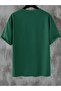 Brooklyn Every Day Up Single Jersey T-Shirt - Nefti Green Printed Oversize Crew Neck Short Sleeve T-Shirt - 2