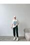 ART Printed T-shirt Sweatpants Jogger-Printed Bottom Top Tracksuit Set Oversize Crew Neck
