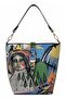 Women's Vegan Leather Multicolor Handbag - Live and Save Design