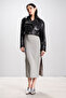 Lenora Women's Silme Cropcut Biker Genuine Leather Coat Black/White - 6