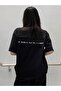 Unisex Black Oversize N' Oublie Printed Knitted T-shirt