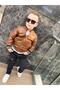 Boy's Embroidered Leather Jacket / Jeans / Printed T-Shirt 3-Piece Combination - 3