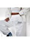 Sweatpants - White Printed Rubber Leg High Waist Rubber Waist