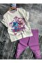 Love Printed Capri Leggings Girl's Set - 3