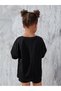 Los Angeles Printed Cotton Kids Set Black Shorts T-Shirt- Children's Summer Crew Neck - 2