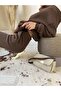 طقم رياضي للجنسين بغطاء رأس بني سادة أساسي قصة فضفاضة - 4