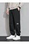 Clever Sweatpants Jogger - Black Printed Rubber Leg High Waist - 3