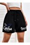 Black Short Californi West Coast Shorts - Combed Cotton Printed Cord - 4