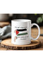 كوب مطبوع من السيراميك الأبيض بتصميم فلسطيني سعة 330 مل