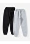 Black New York Gray New York Printed Tracksuit 2-Piece Oversize Unisex 2 Thread Threaded - 3