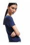 Cotton Drawstring Slim Fit Short Sleeve Square Neck T-Shirt - 2