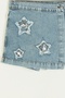 9-14 Years Old Girl's Jeans Starry Denim Shorts Skirt - 3
