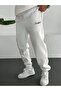 Youthfull Sweatpants Jogger - White Printed Rubber Leg High Waist