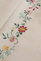 Liana Flower Embroidered 100% Cotton Double Pique Set White - 6