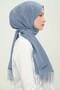 Viscose Thin Shawl Blue Viscose Wrinkle-Free Daily Shawl 75X180 cm - 2
