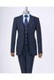 Italian Style Slim Fit 8 Drop Single Taki Navy Blue T13359 - 4