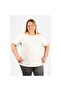 Ecru Single Jersey Plus Size Women's T-Shirt
