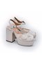 Platform Heel Bride's Shoes, Bride's Shoes, Lace Bride's Shoes - 6