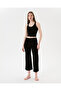 Women's Black Halter Half Crop Blouse - Ecovero ™   Viscose, with Built-In Bra, with Breast Pads, Halter - 7
