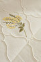 Shaela Floral Embroidered Double Pike/Bedspread Set Yellow - 3