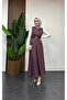 Sofia Linen Vest Skirt Hijab Bottom Top Set Gray - 2