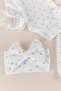 Baby Girl Heart Patterned Bandana Set of 3 - 4