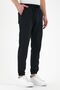 Leg Sweatpants Jogger - Black Printed Rubber Leg High Waist - 2