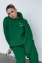 Butterfly Winter Tracksuit Set - Green Printed Hooded Oversize