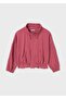 Girl's Sweatshirt with Elastic Waist Sleeve and Zipper