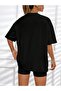 Malibu Heart T-Shirt - Black Printed Oversize Crew Neck Short Sleeve - 2