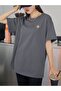 Airplane Logo T-Shirt - Smoke Printed Oversize Crew Neck Short Sleeve - 2