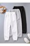 3-Piece California Sweatpants Jogger - White Gray Black Rubber Leg High Waist - 2