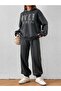 Over Thinking Tracksuit Set Sweatshirt Jogger - Smoked Printed Oversize Ribbon Hooded Rubber Leg - 3
