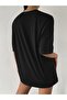 To Rome T-shirt - Black Printed Oversize Crew Neck Short Sleeve T-Shirt - 4