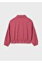 Girl's Sweatshirt with Elastic Waist Sleeve and Zipper - 2