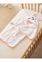100% Cotton Boxed Newborn/Baby Bathrobe Set 4 Pieces / Rabbit - 2