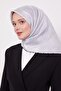 White Striped Twill Silk Scarf - 3