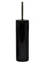 Cigo 2-Piece Bathroom Set Bathroom 6 Liter Steel Trash Can + Toilet Brush - Black - 4