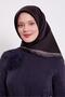 وشاح حريري بنمط الفهد ذو خطوط بنية مريرة - 4
